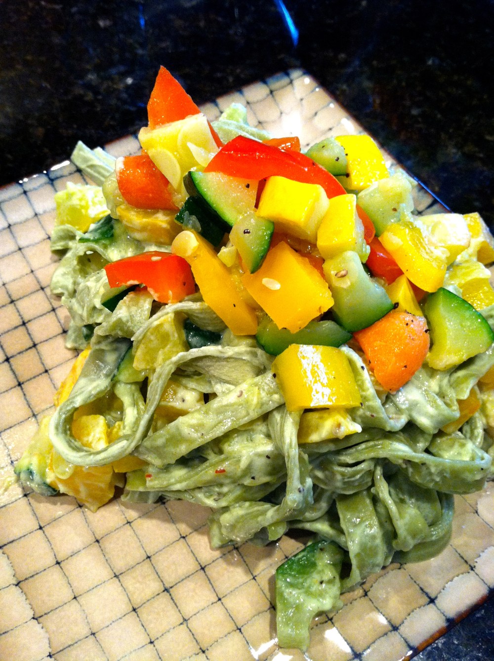 fuel sweat grow: spinach fettuccine primavera