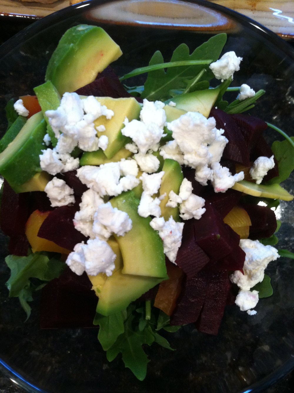 beets + greens w/caromont goat cheese
