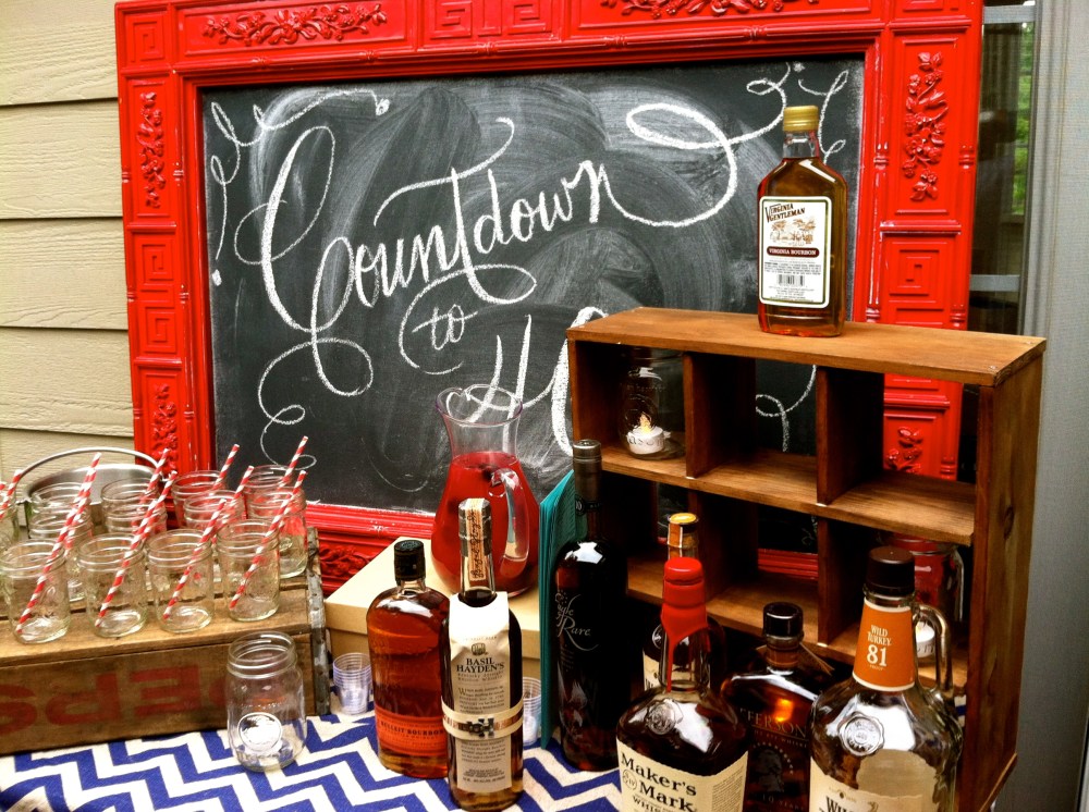 birthday bourbon table