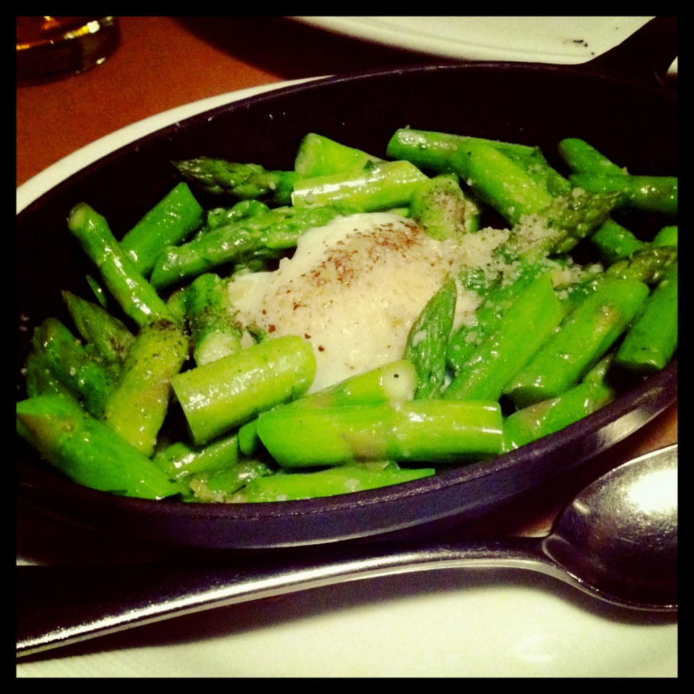 asparagus w/poached egg