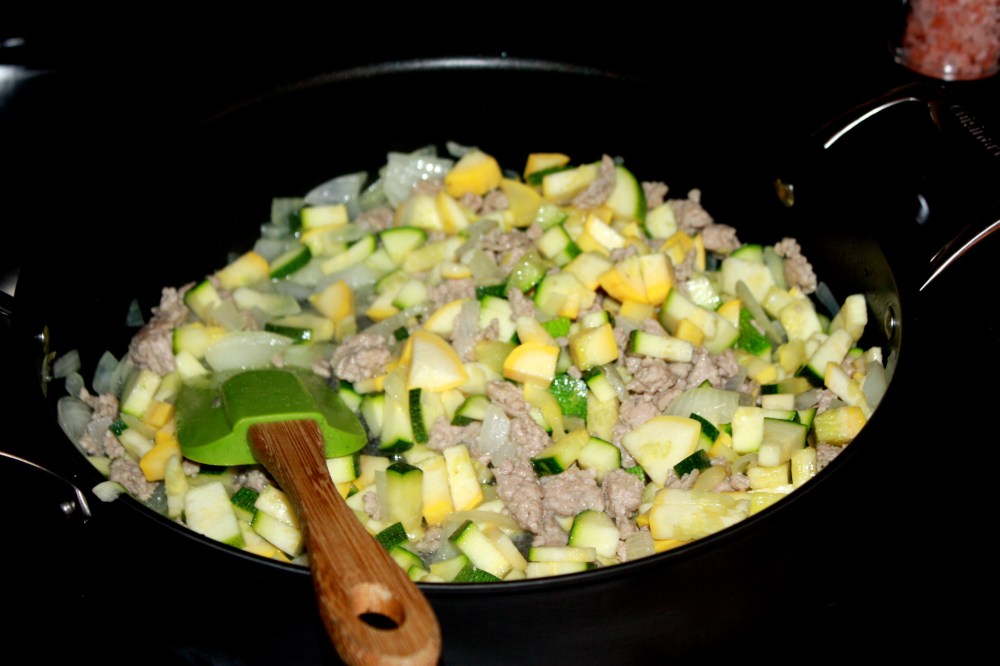 ground chicken scramble